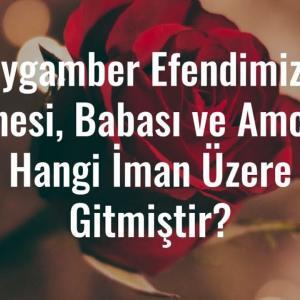 Peygamber Efendimizin Annesi Babası ve Amcaları Hangi İman Üzere Gitmiştir