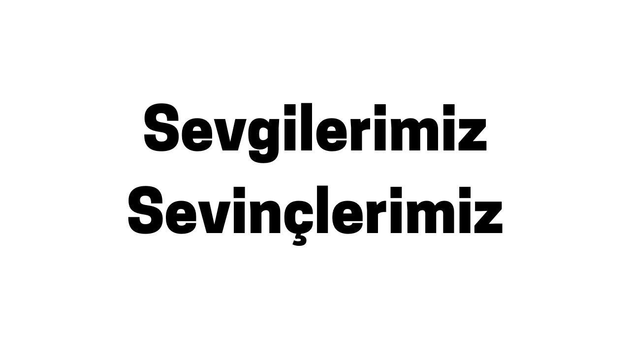 Sevgilerimiz Sevinçlerimiz