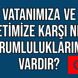 Vatanımıza ve Milletimize Karşı Ne Gibi Sorumluluklarımız Vardır